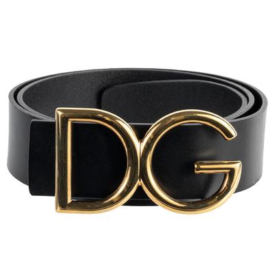 Dolce & Gabbana Size 34 Black Leather Belt 