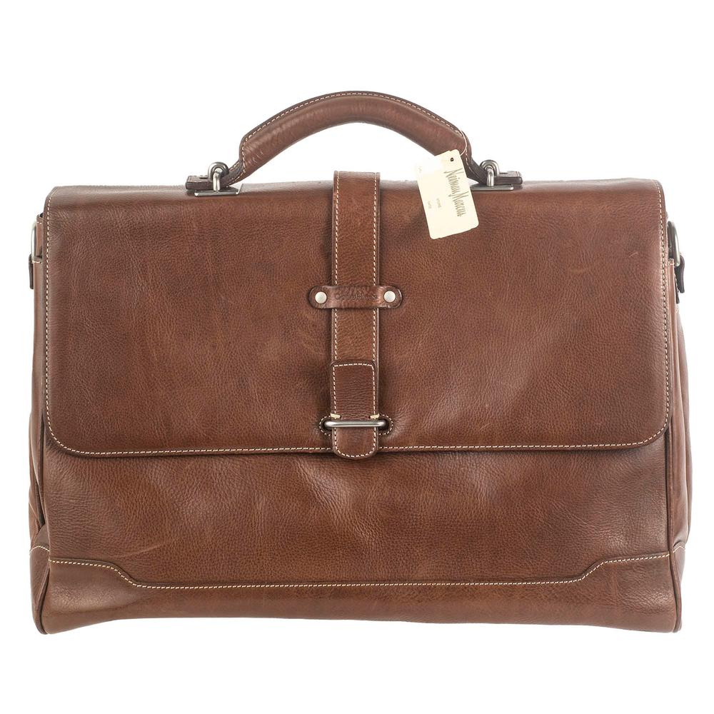  Cole Haan Brown Leather Briefcase