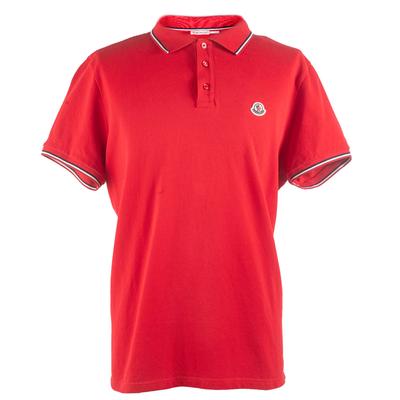 Moncler Size XXL Red Short Sleeve Polo 