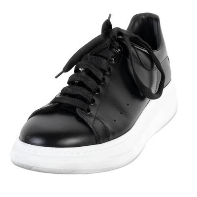 Alexander McQueen Size 10 Black Leather Sneakers