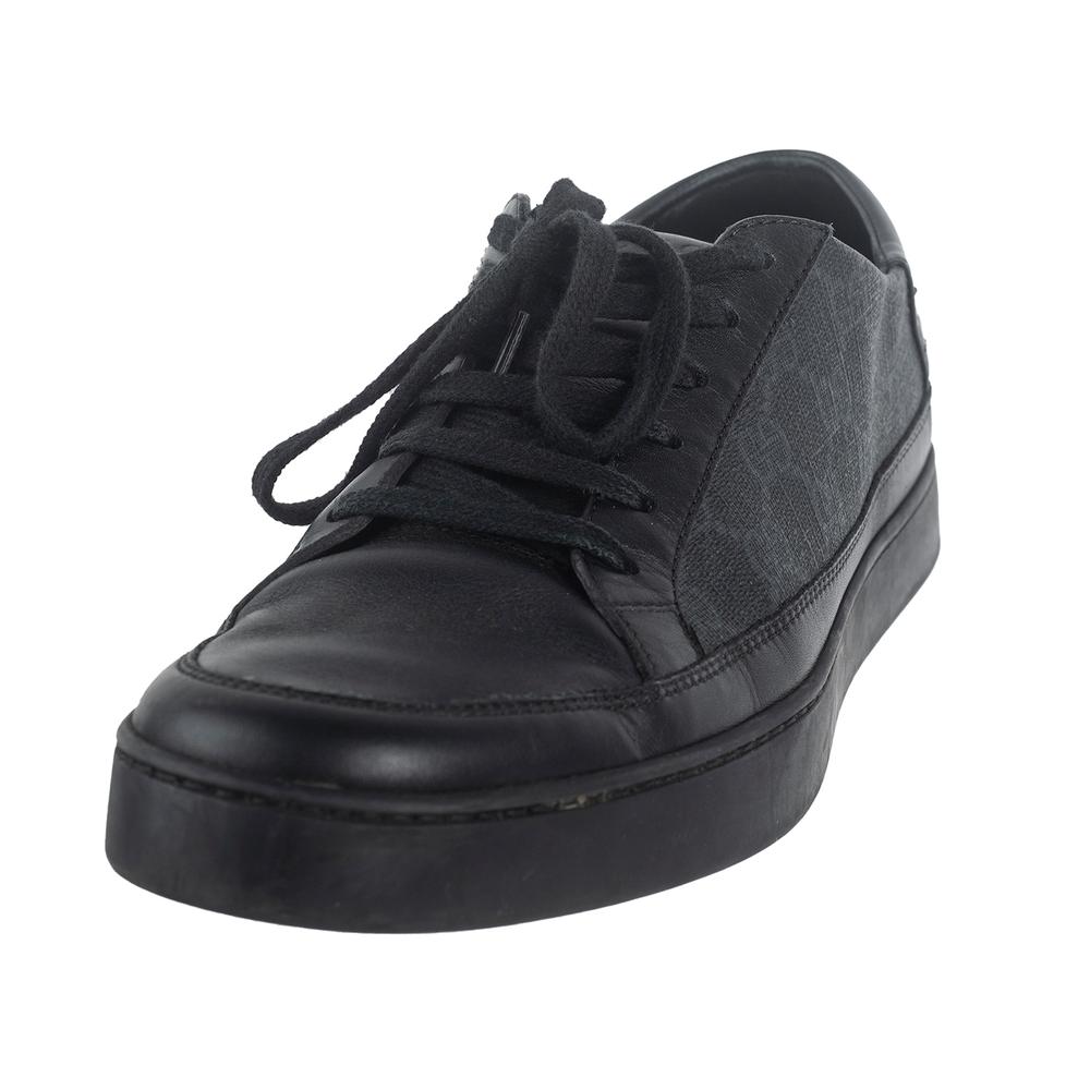  Gucci Size 9 Black Leather Sneakers