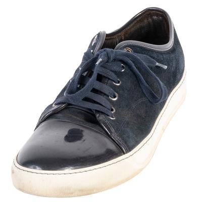 Lanvin Size 9 Navy Suede Sneakers