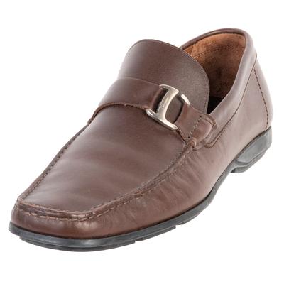 Salvatore Ferragamo Size 9.5 Brown Leather Loafers