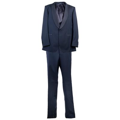 Vitale Barberis Size 48 Regular Canonico Navy Suit