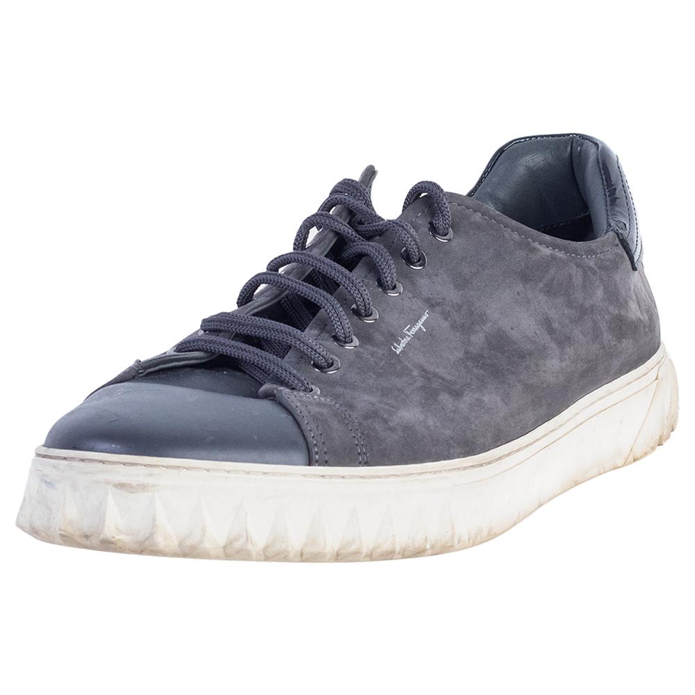  Salvatore Ferragamo Size 12 Grey Sneakers