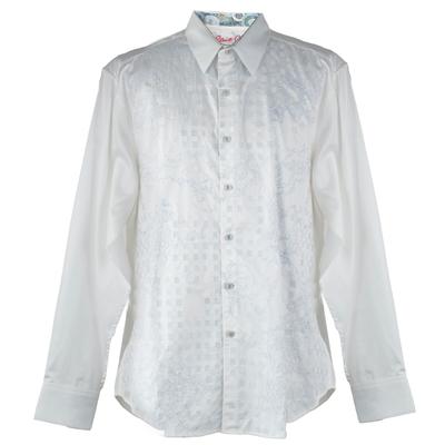 Robert Graham Size XL Light Wash Long Sleeve Shirt