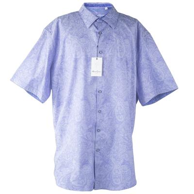 New Robert Graham Size XXXL Purple Short Sleeve Shirt 