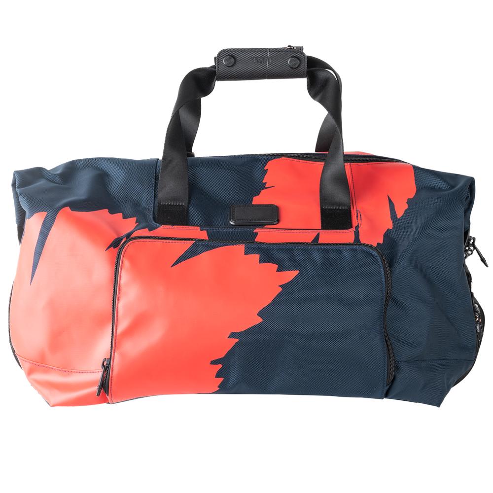  Tumi Red & Navy Weekender Bag