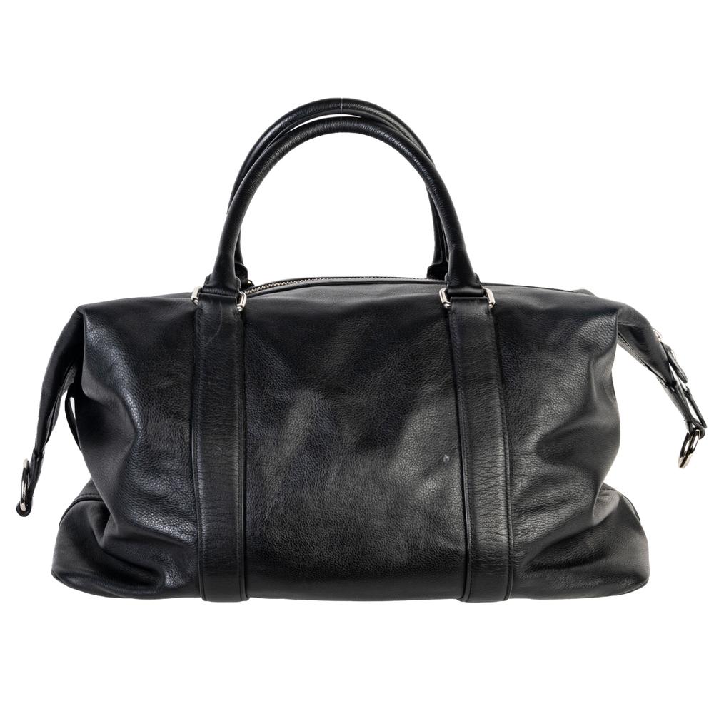 Coach Black Leather Voyager Duffle Bag