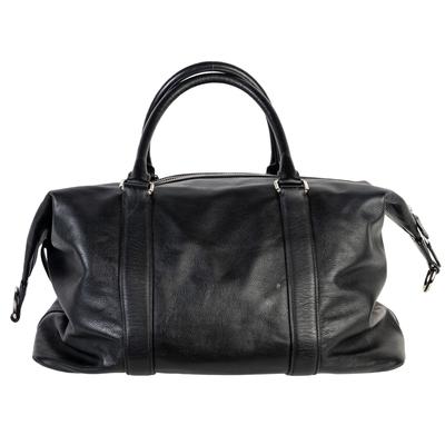 Coach Black Leather Voyager Duffle Bag