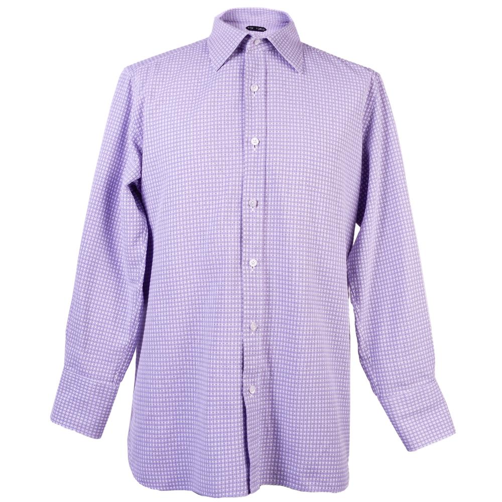  Tom Ford Size 16- 16.5 Purple Long Sleeve Dress Shirt