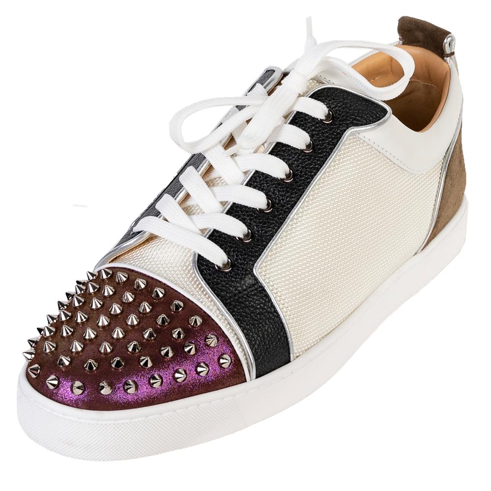  Christian Louboutin Size 14 Spiked Cap Toe Sneakers