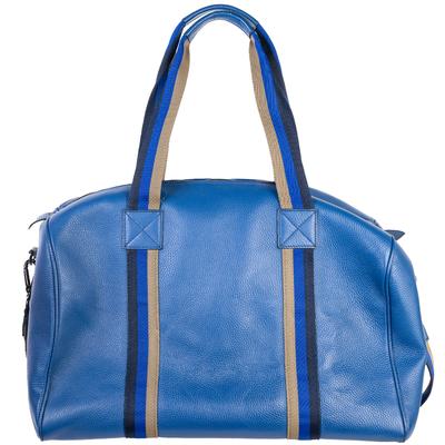 Coach Blue Leather Weekender Bag 