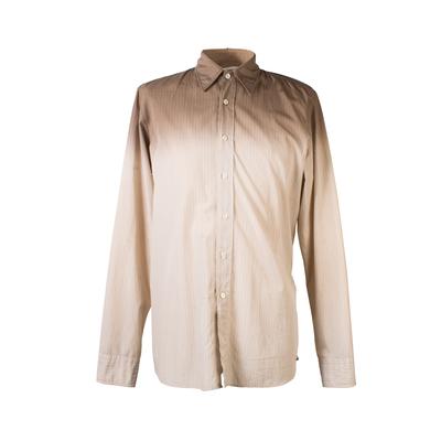 Prada Size 16-16.5 Ombre Beige Dress Shirt 