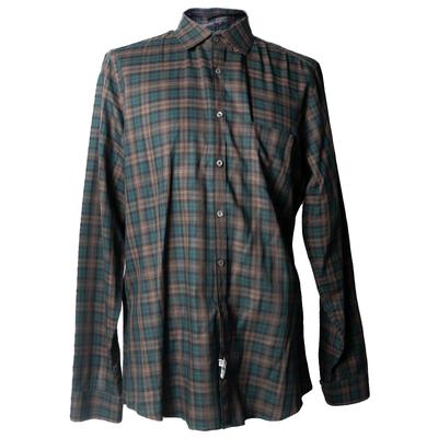 Gucci Size 16-16.5 Plaid Long Sleeve Dress Shirt