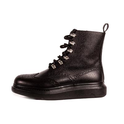 Alexander McQueen Size 9 Black Leather Boots