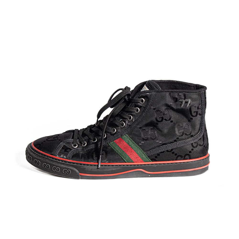  Gucci Size 10 Black Sneakers