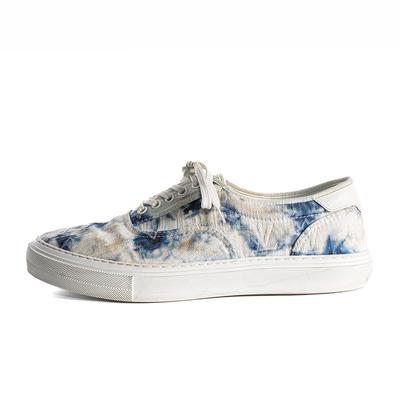Louis Vuitton Size 10 White & Blue Tye Dye Sneakers