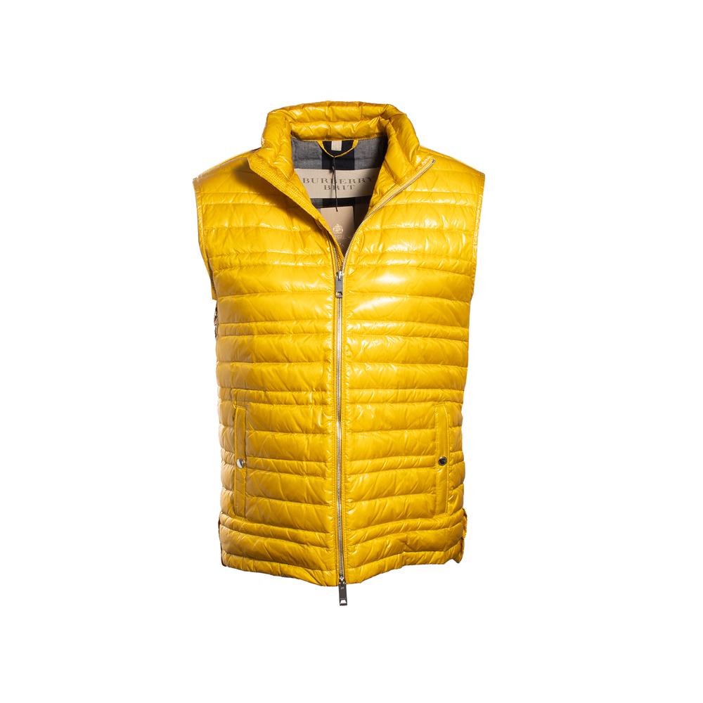  Burberry Size Large Yellow Puffer Vest
