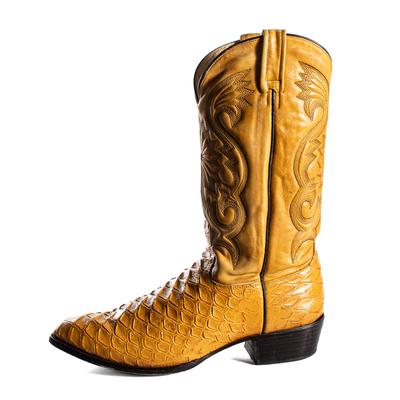 Dan Post Size 12 Yellow Python Leather Western Boots