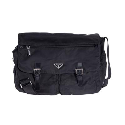Prada Black Nylon Hang Bag