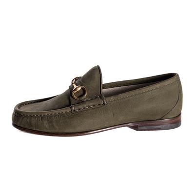 Gucci Green Size 6 Horsebit Loafers