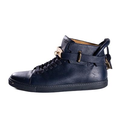 Buscemi Size 44 Navy Leather High Tops