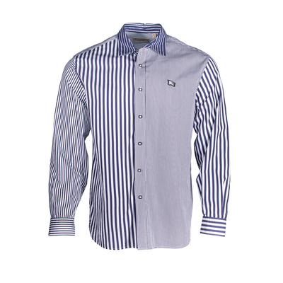 Burberry Size Large Blue Striped Shirt