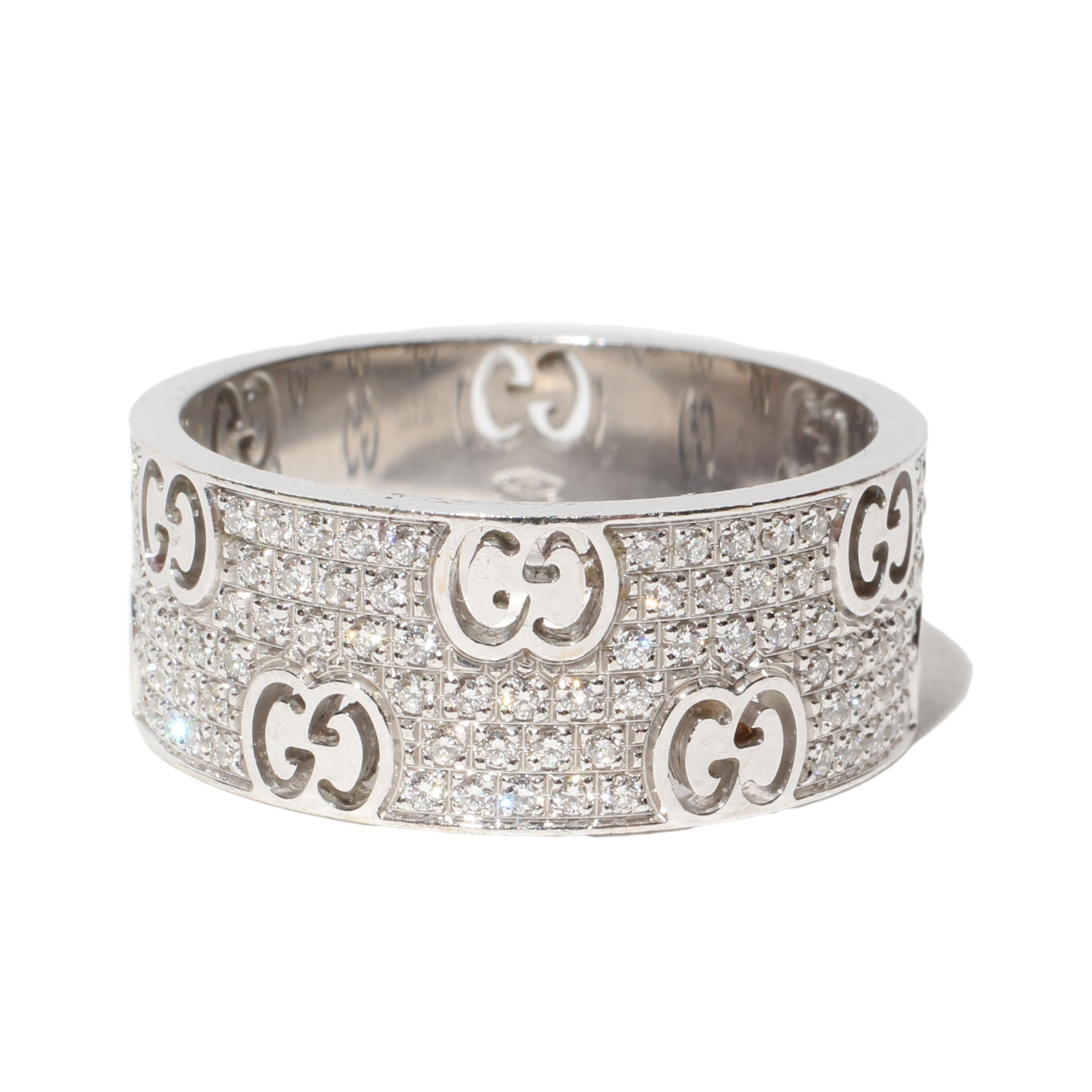 Well Suited | Gucci Gucci Size 10 18k White Gold Monogram Ring